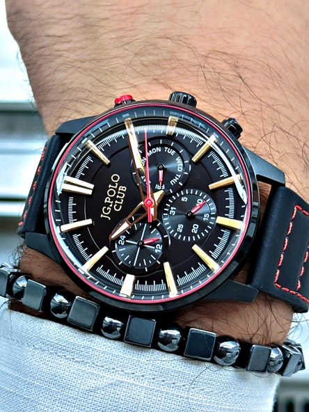 Jg. Polo Clup JPC.0224.S04059.03 Deri Kordon Erkek Kol Saati - Resim 3