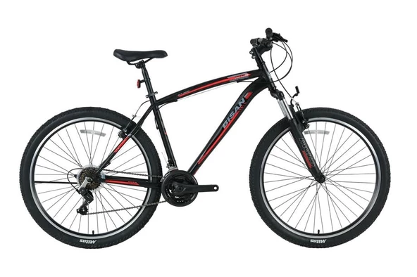 BİSAN MTS 4600 ERKEK DAĞ BİSİKLETİ 34CM V 24 JANT 21 VİTES MAT SİYAH KIRMIZI