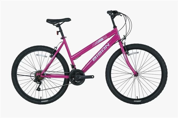 BİSAN SENTIERO KADIN DAĞ BİSİKLETİ 46CM V 26 JANT 21 VİTES MOR BEYAZ