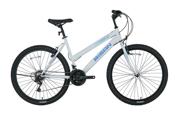 BİSAN SENTIERO KADIN DAĞ BİSİKLETİ 46CM V 26 JANT 21 VİTES METALİK BEYAZ MAVİ