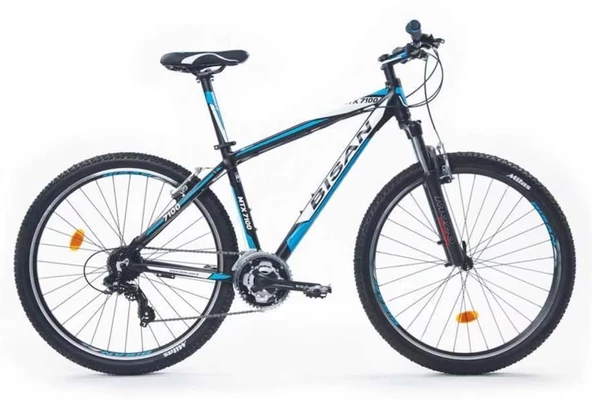 BİSAN MTX 7100 ERKEK DAĞ BİSİKLETİ 48CM V 27.5 JANT 21 VİTES MAT SİYAH MAVİ ürün görseli
