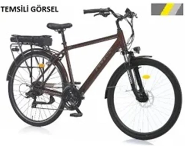 CORELLİ ACERO ELEKTRİKLİ ERKEK ŞEHİR BİSİKLETİ 49CM MD 28 JANT 21 VİTES METALLIC GREY