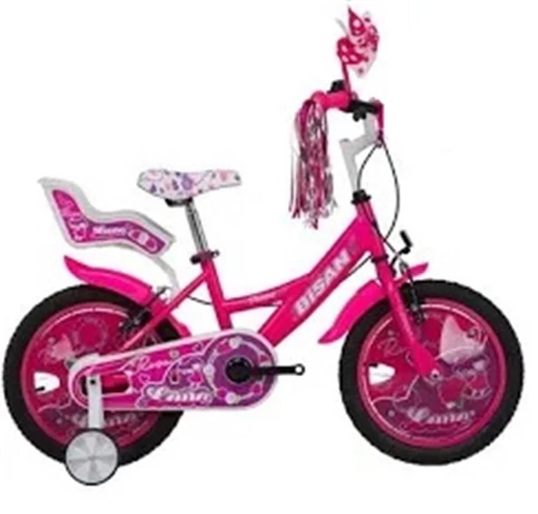 BİSAN ROSE KIZ ÇOCUK BİSİKLETİ 26CM V 16 JANT METALİK PEMBE PEMBE