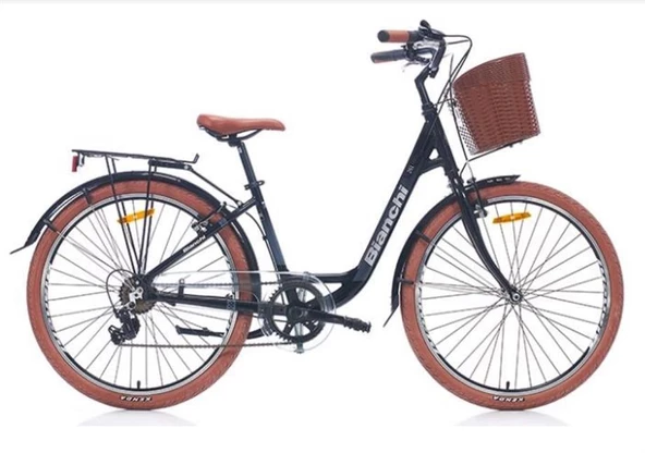 BIANCHI C261 KADIN ŞEHİR BİSİKLETİ 380H V 26 JANT 7 VİTES SİYAH YS728 GLOSSY