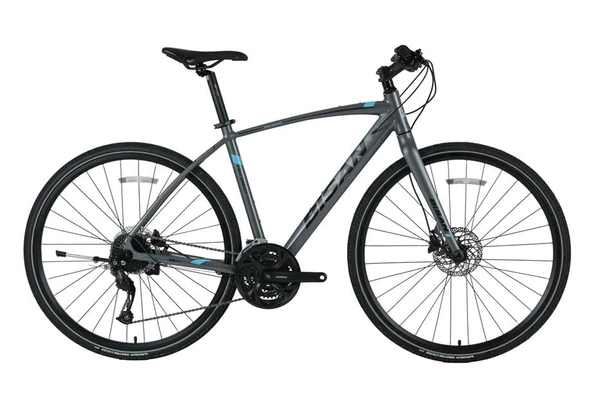 BİSAN TRX 8600 ALTUS ERKEK ŞEHİR BİSİKLETİ 50CM HD 28 JANT 27 VİTES METALİK GRİ MAVİ