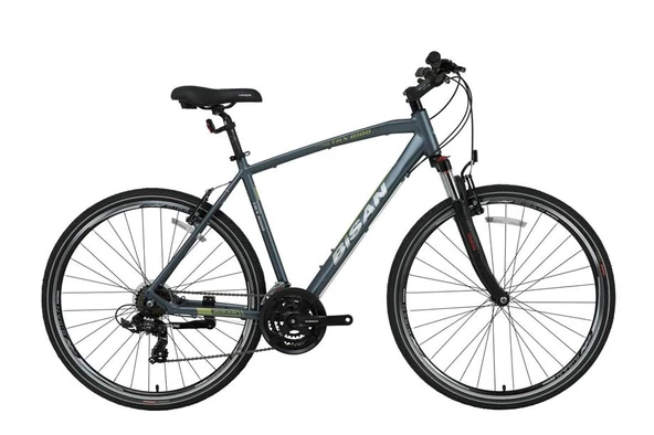 BİSAN TRX 8100 ERKEK ŞEHİR BİSİKLETİ 56CM V 28 JANT 21 VİTES LACİVERT YEŞİL BEYAZ