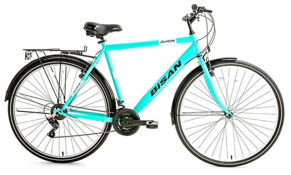 BİSAN HARDY ERKEK ŞEHİR BİSİKLETİ 55CM V 28 JANT 21 VİTES BUZ MAVİ SİYAH BEYAZ