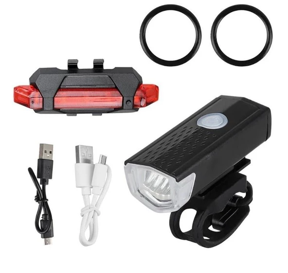 XBYC 6116 BİSİKLET FAR-STOP SET SİYAH