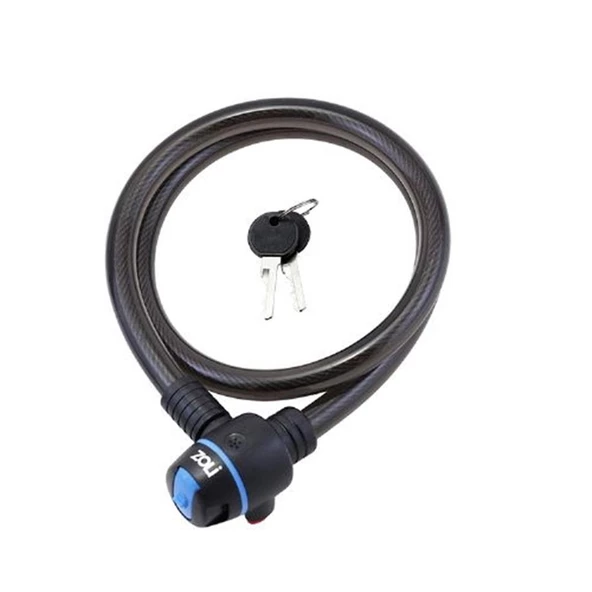 ZOLİ BİSİKLET KİLİT HALAT 15X1500 84118 ANAHTARLI SİYAH KLT-107 ürün görseli