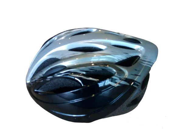 HELMET SPORT SAFETY KASK BİSİKLET KAYKAY PATEN İÇİN 54-60 CM SİYAH SILVER BH17-6