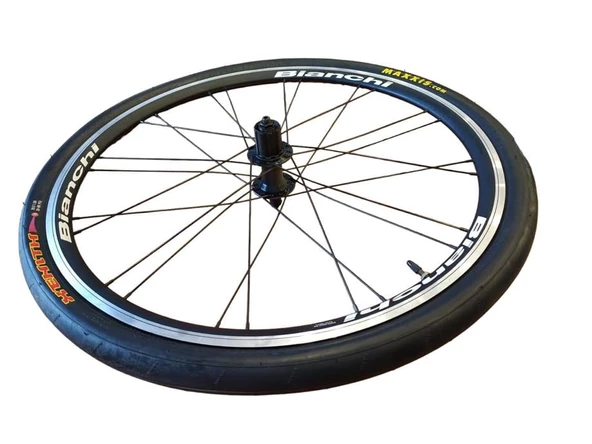 BIANCHI 26X1.50 MAXXIS LASTİK+ JANT TEL ÖRÜLÜ İNCE TEKERLEK ŞEHİR ARKA DISK UYUMLU SİYAH