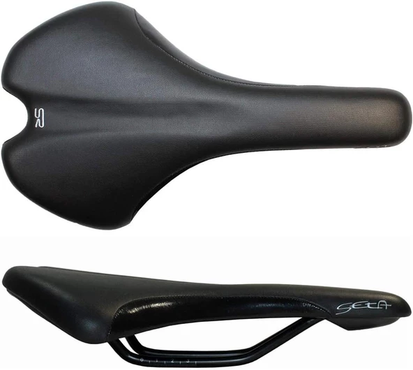 SELLE ROYAL SETA SELE ÇELİK RAY KELEPÇESİZ 260MM 130MM SİYAH ANTRASİT