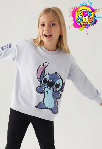 Stitch D4898 Puss Kız Çocuk Sweatshirt