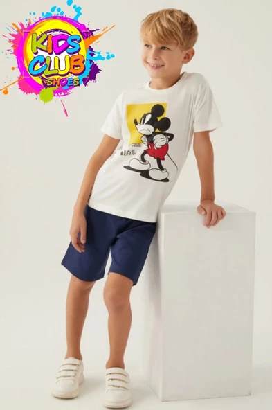 Minnie Mouse Lisanslı D4883 Beyond T-Shirt ve Şort Alt Üst Erkek Çocuk Takımı - 2