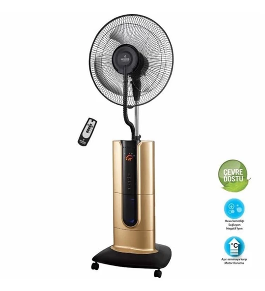 AIRKING COOL PRO 18 INCH 45,72CM İYONİZERLİ  AYAKLI VANTİLATÖR GOLD - Resim 2