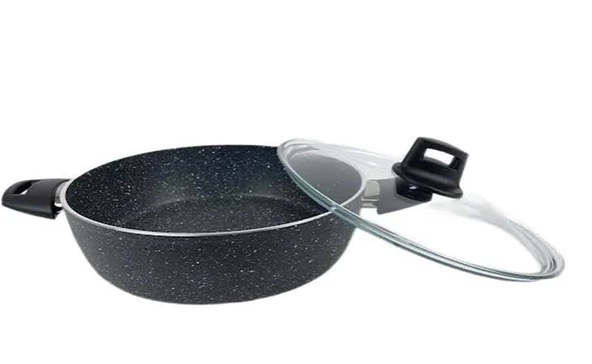 EDA COOKWARE ZETRA TENCERE BASIK GRANİT 22 CM GRİ ZK-021