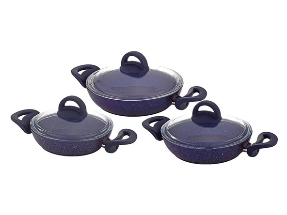 VIVALDI HİTİT GRANİT 6 PARÇA OMLET-SAHAN SETİ MAVİ N022