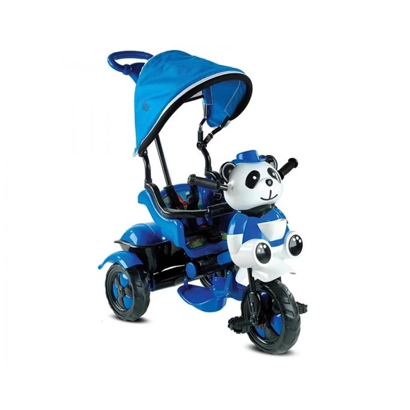 BABYHOPE 127 LITTLE PANDA İTMELİ EBEVEYN KONTROLLÜ BEBEK BİSİKLETİ MAVİ