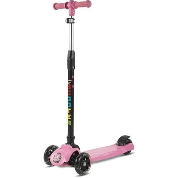 BABYHOPE JY-H01 POWER SCOOTER IŞIKLI 3 TEKER PEMBE