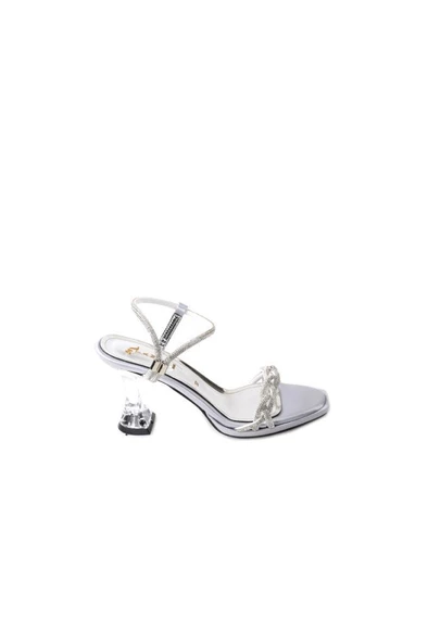 Papuçcity Tamer 02837 8,5 Topuklu Kadın Abiye Sandalet Ayakkabı - 4