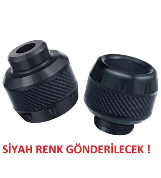 Motosiklet ,Scooter Ön Teker Koruma Takozu Karbon Detaylı (Siyah Renk) 16 Mm Millere Uygun_Supermoto