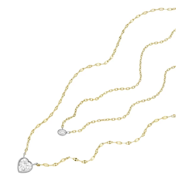 Fossıl JF04357-998 Kalpli Kadın Kolye - Resim 3