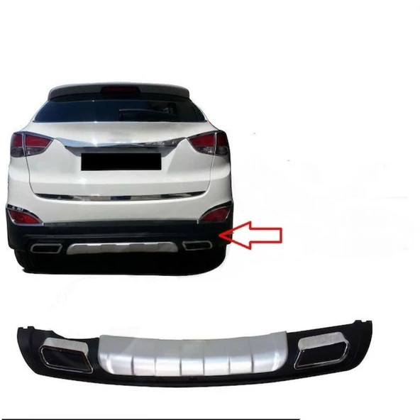Hyundai ix35 Arka Tampon Koruması Difüzör 2010 Sonrası Uyumlu Model 3 - 3