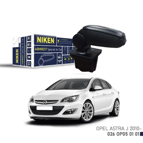 Niken Opel Astra J 2010+ Sonrası Araca Özel Kol Dayama Siyah