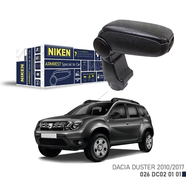 Niken Dacia Duster 2010-2017 Arası Araca Özel Kol Dayama Siyah ürün görseli