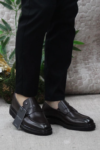 Pierre Cardin 241075 Kahve Hakiki Deri Erkek Loafer Erkek Ayakkabı - Resim 2