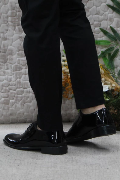 Pierre Cardin 7059 Siyah Rugan Damat Ayakkabısı Takım Ayakkabısı Erkek Ayakkabı - 4