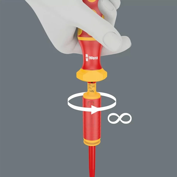 Wera 7400 Serisi VDE Kraftform Ayarlanabilir Torklu Tornavida (0,3-3,5 Nm), 7441 VDE x 1.2-3.0 Nm - 7