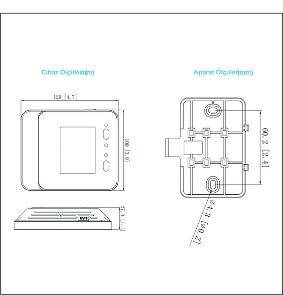 ZKSoftware Keyface 3 Yüz Tanıma Cihazı - 2