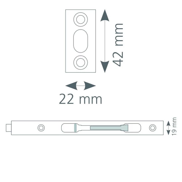 Canex Paslanmaz Gömme Sürgü - 2