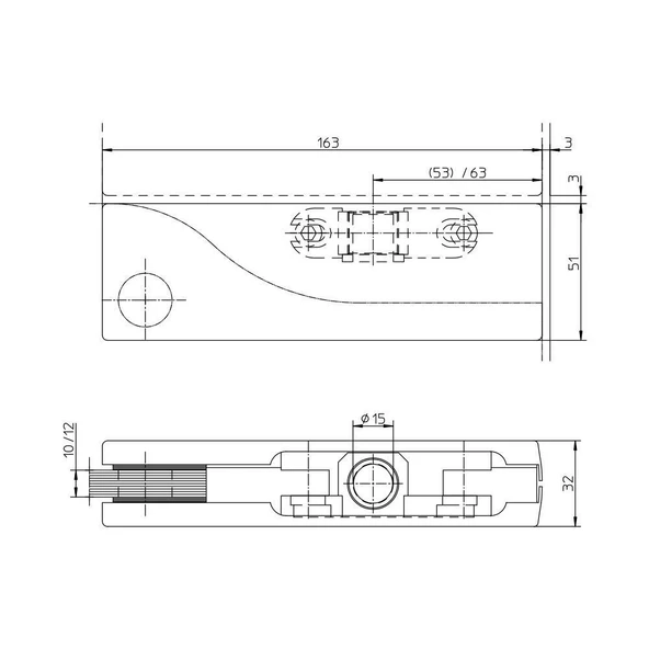Geze PT 20 Cam Kapı Üst Menteşe - 2