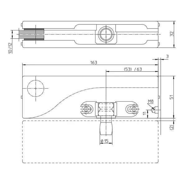 Geze PT 30 Cam Kapı Cam Kasa Menteşe - 2