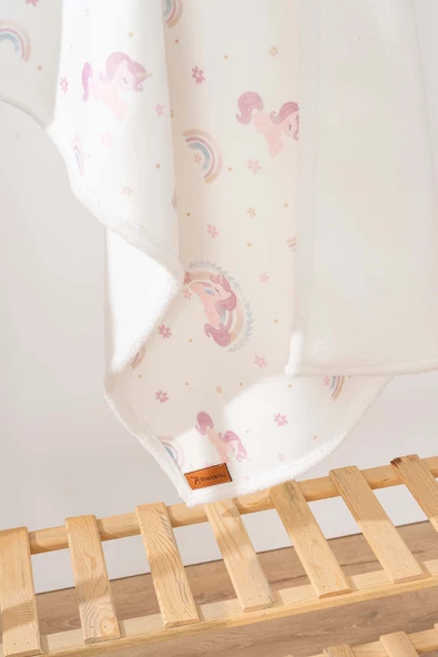 Fluffy Bebek Battaniyesi 70x100 Cm Unıcorn Desen - 4
