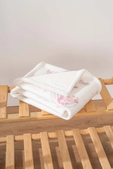 Fluffy Bebek Battaniyesi 70x100 Cm Unıcorn Desen - 3