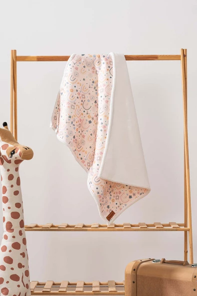 Rivaİstanbul Fluffy Bebek Battaniyesi 70x100 Cm Gökkuşağı Desen - Resim 2