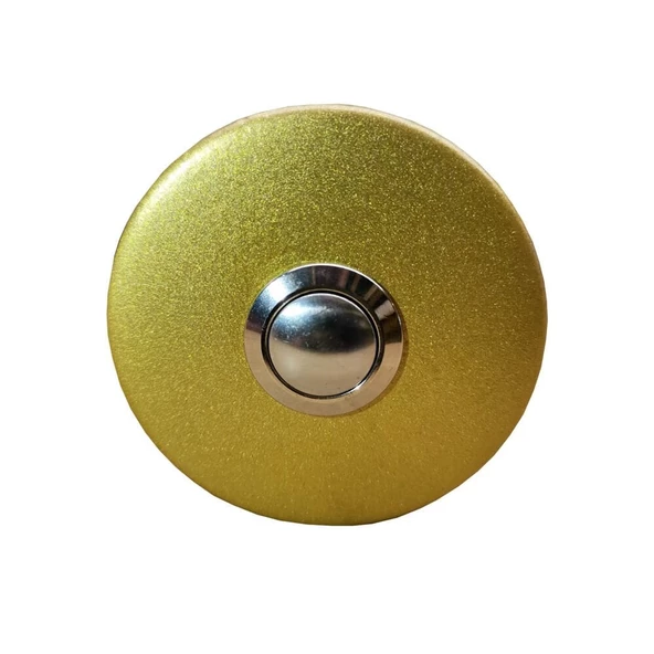 Paslanmaz Zil Butonu - Altın Renk