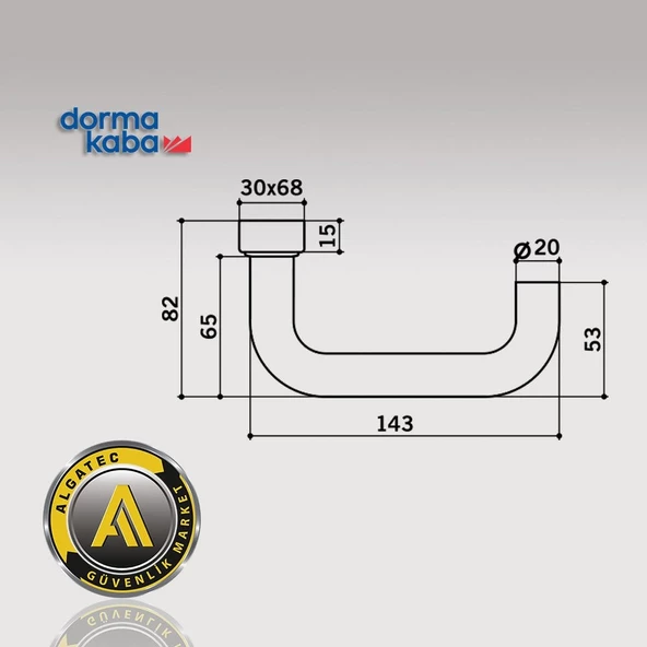 Dorma Pure 8100 ''U'' Tipi Yuvarlak Rozetli Kapı Kolu Set - 2