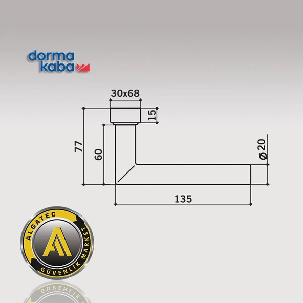 Dorma Pure 8906 Yuvarlak Rozetli Kapı Kolu - 2