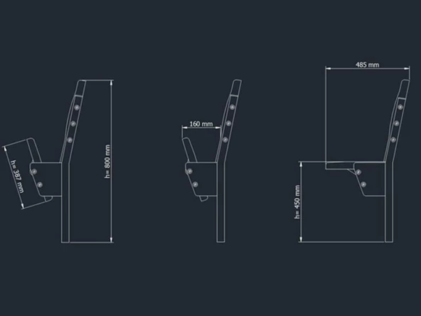 Stadyum Koltuğu Açılır Katlanır Turuncu - 3