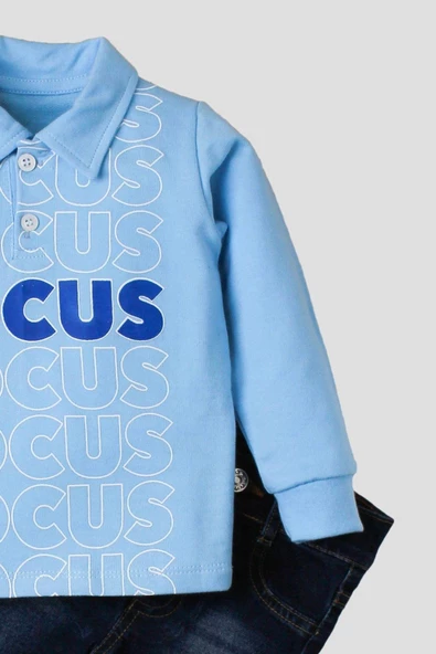 Bebek Polo Kot Pantolonlu Pamuklu Bayram Doğum Günü Düğün Nişan Mevlüt - Resim 12