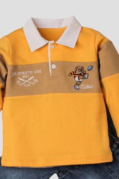 Erkek Bebek  Kot Pantolonlu Pamuklu Bayram Doğum Günü Düğün Nişan Mevlüt - Resim 7