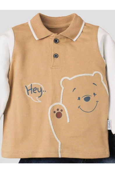 Erkek Bebek Kısa Kollu Gömlek Pantolon Ikili Takım %100 Pamuklu - 8