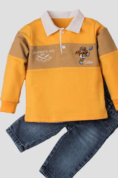 Erkek Bebek  Kot Pantolonlu Pamuklu Bayram Doğum Günü Düğün Nişan Mevlüt - Resim 10