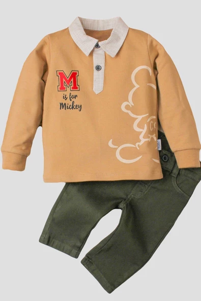 Erkek Bebek Mickey Takım Pantolon Üst İkili Takım - Resim 2