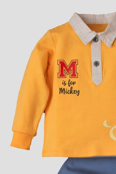 Erkek Bebek Mickey Polo Takım Pantolon Üst İkili Takım - 4