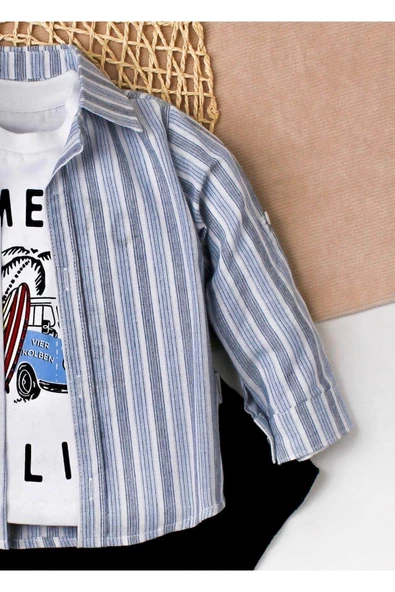 Bebek Gömlekli Takım Kolu Katlamalı Pamuklu Doğum Günü Nişan Kına Parti - 9